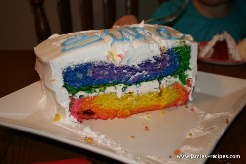 Low Fat Rainbow Cake