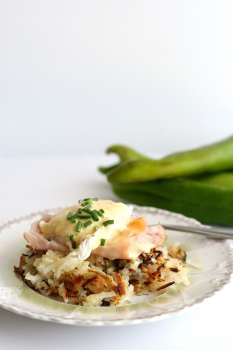Hatch Chile Hashbrown Eggs Benedict