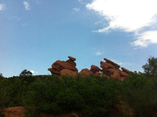 Garden of the Gods was beautiful. Unfortunately it was raining on and off so we didn't explore too much. Plus this is where Kasper got sick. 