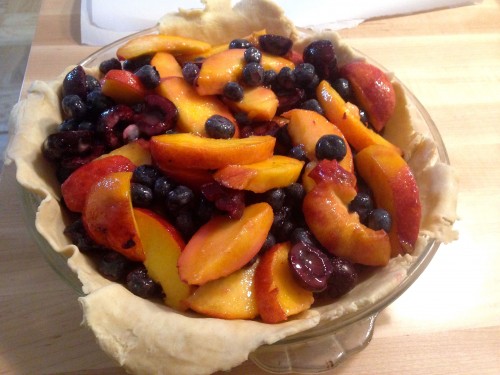 cherry berry peach pie