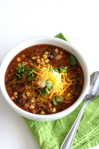 Quinoa Chili gluten free and vegetarian 