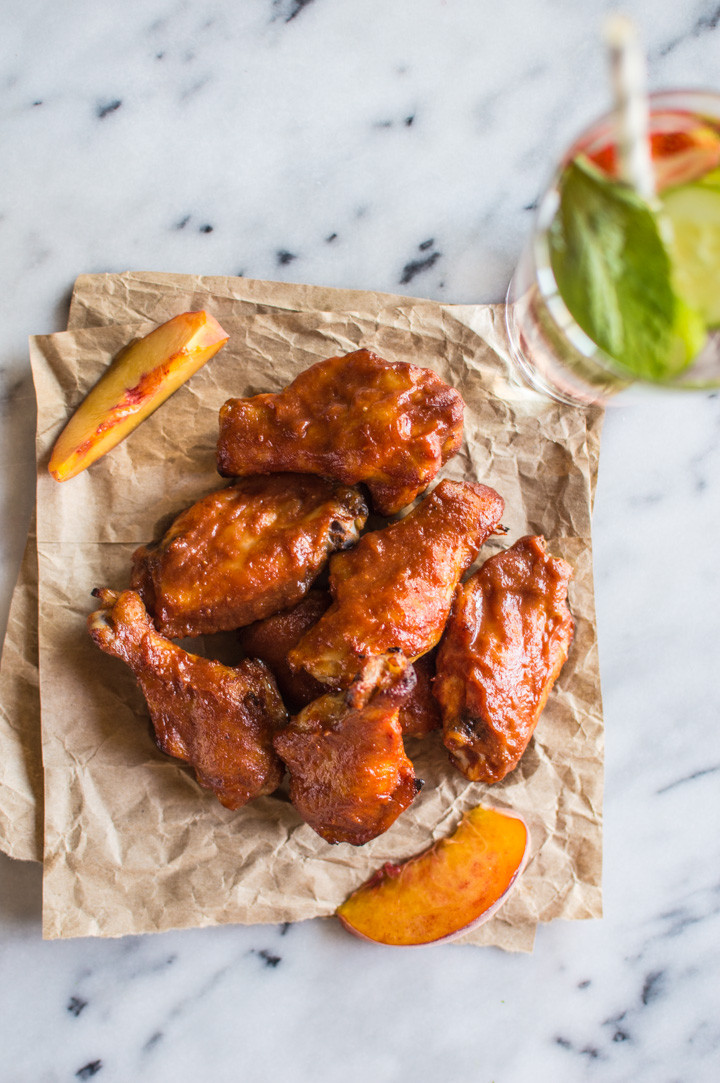 Baked-Peach-BBQ-Chicken-Wings-Recipe-