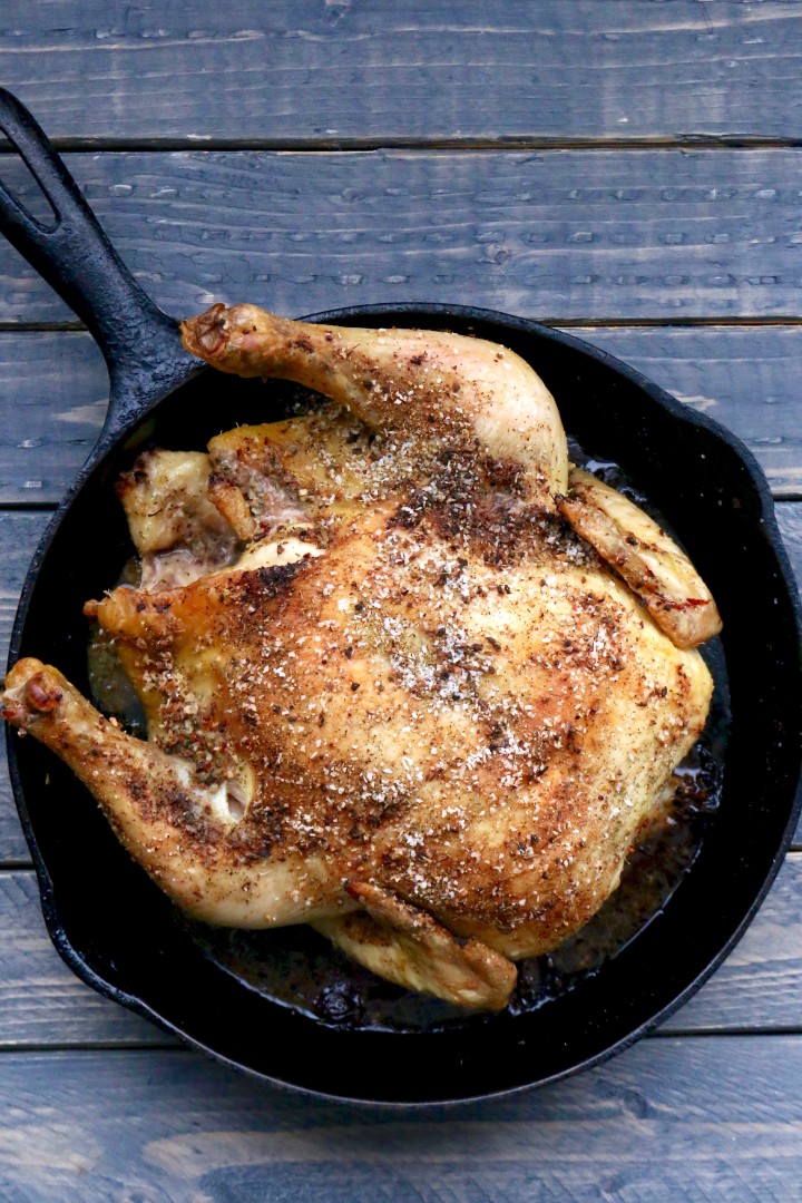 Cast Iron Skillet Whole Roasted Chicken - Eats by April