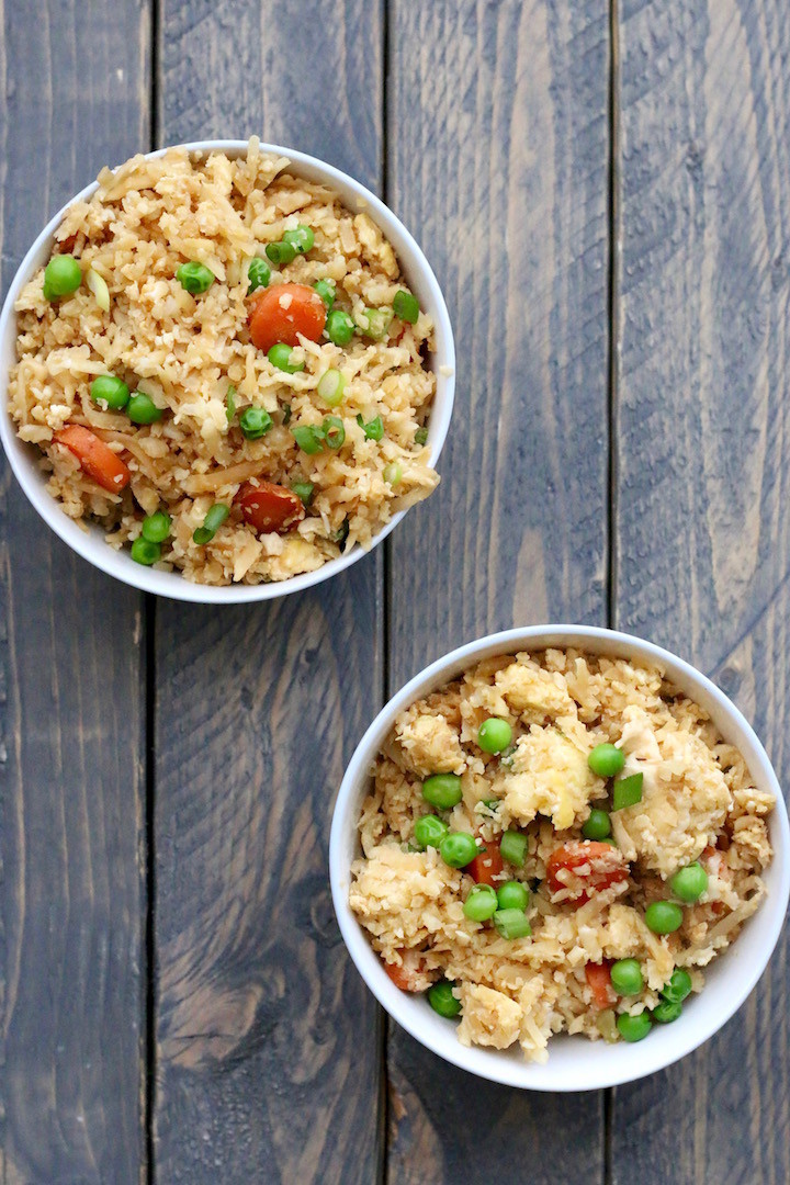 Cauliflower Fried Rice -Whole30 compliant, grain free, gluten free, paleo