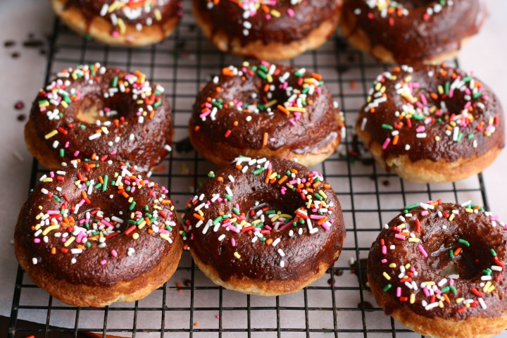 Baked Banana Doughnuts