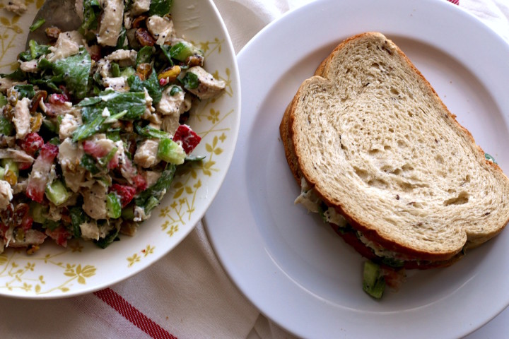 Strawberry Spinach Chicken Salad