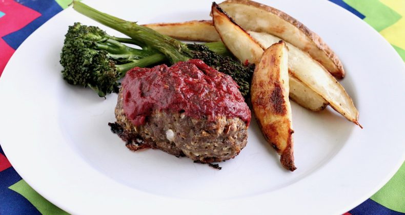 Sheet Pan Mini Meatloaves with Crispy Broccoli and Mustard Glazed Potatoes  Recipe