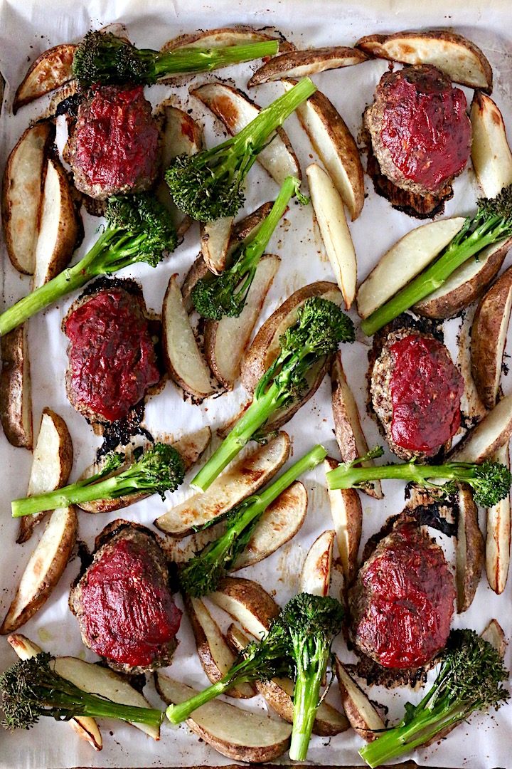 Sheet Pan Mini Meatloaf Recipe - Together as Family