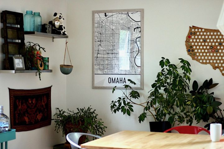 Omaha Map Art Home Decor