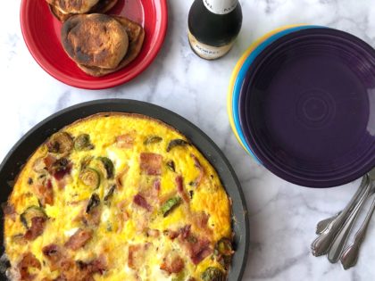 Brussels Sprouts Bacon Frittata